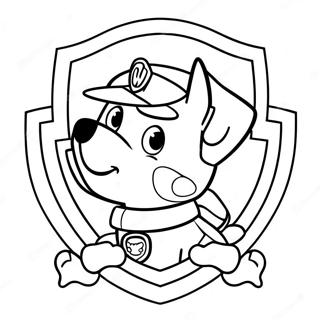 Colorful Paw Patrol Badge Coloring Page 50993-40829