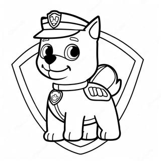 Colorful Paw Patrol Badge Coloring Page 50993-40830