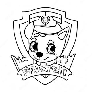 Colorful Paw Patrol Badge Coloring Page 50993-40831