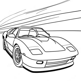 Fast Sports Car Racing Coloring Page 51003-40840