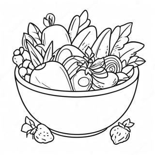 Colorful Salad Bowl Coloring Page 51012-40854