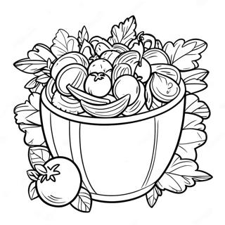 Fresh Garden Salad Coloring Page 51013-40842