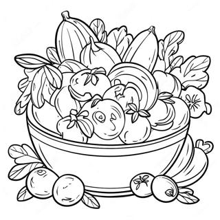 Fresh Garden Salad Coloring Page 51013-40843