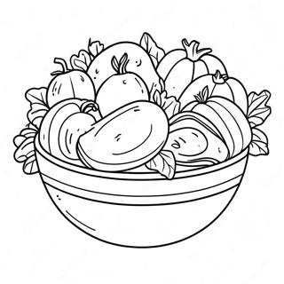 Fresh Garden Salad Coloring Page 51013-40844