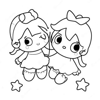 Little Twin Stars Coloring Page 5101-4247