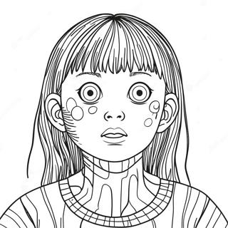 Junji Ito Horror Coloring Page 51022-40846