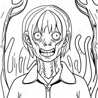 Junji Ito Horror Coloring Page 51022-40847