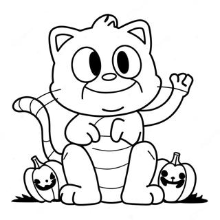 Garfield Halloween Coloring Pages