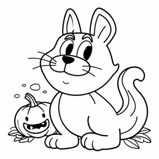 Garfield Halloween Coloring Page 51032-40860