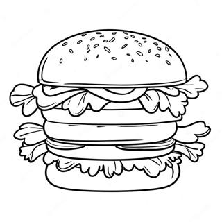 Whopper Burger Coloring Page 51083-40907