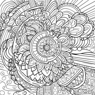 Abstract Stress Relief For Adults Coloring Pages