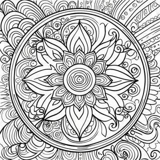 Abstract Stress Relief Mandala Coloring Page 51122-40934