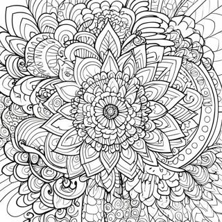 Abstract Stress Relief Mandala Coloring Page 51122-40935