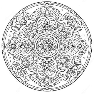 Abstract Stress Relief Mandala Coloring Page 51122-40936