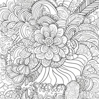 Abstract Stress Relief For Adults Coloring Pages