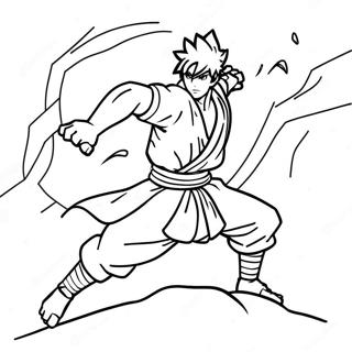 Zenitsu In Thunder Breathing Pose Coloring Page 5112-4261