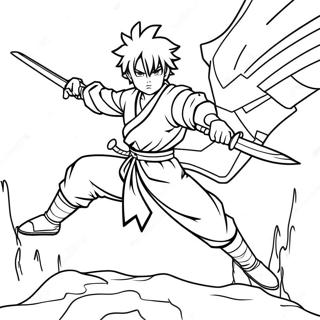 Zenitsu In Thunder Breathing Pose Coloring Page 5112-4262