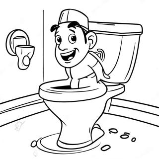 Funny Skibidi Toilet Camera Man Coloring Page 51133-40945