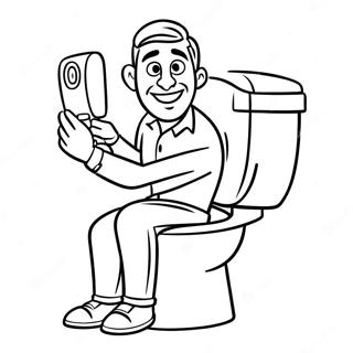 Funny Skibidi Toilet Camera Man Coloring Page 51133-40947