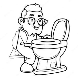 Funny Skibidi Toilet Camera Man Coloring Page 51133-40948