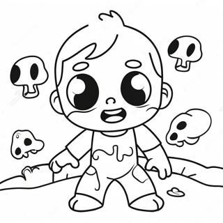 Cute Zombie Among Us Coloring Page 51163-43085