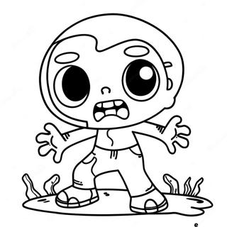 Cute Zombie Among Us Coloring Page 51163-43086