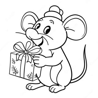 Christmas Mouse Coloring Page 51182-40976