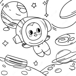 Glow In The Dark Space Scene Coloring Page 51203-40990