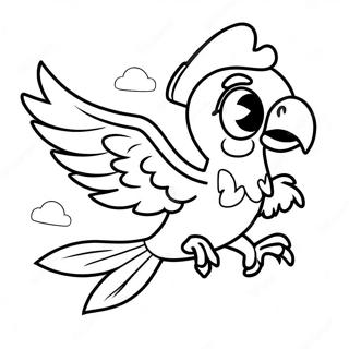 Pirate Parrot Coloring Pages