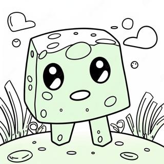 Minecraft Slime Coloring Pages