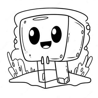 Cute Minecraft Slime With Big Eyes Coloring Page 51223-41008