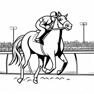 Horse Racing Coloring Page 51232-41018