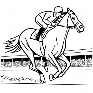 Horse Racing Coloring Page 51232-41019