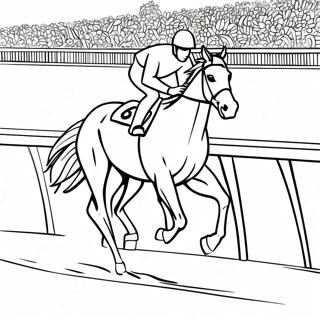 Horse Racing Coloring Page 51232-41020