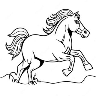 Horse Racing Coloring Pages