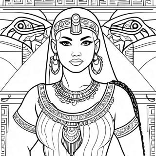 Cleo De Nile In Stylish Outfit Coloring Page 51243-41022