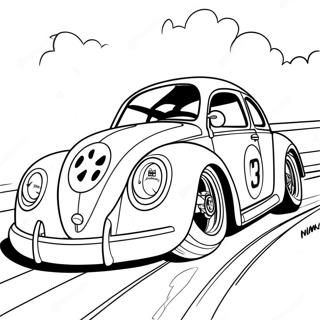 Herbie Racing On The Track Coloring Page 51253-41033