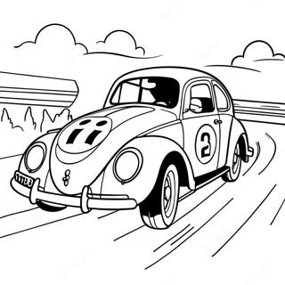 Herbie Racing On The Track Coloring Page 51253-41034