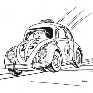 Herbie Racing On The Track Coloring Page 51253-41035