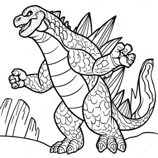 Godzilla Roaring Fiercely Coloring Page 51263-41043