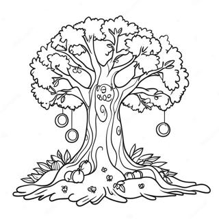 Happy Giving Tree Coloring Page 51273-41050