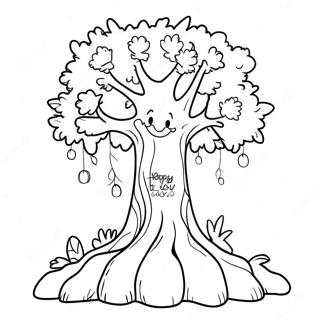 Happy Giving Tree Coloring Page 51273-41051