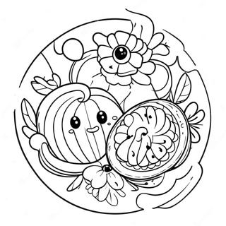 Festive Mooncake Coloring Page 51293-41066