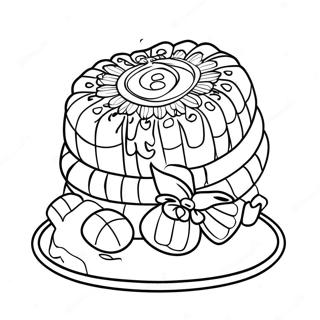 Festive Mooncake Coloring Page 51293-41067