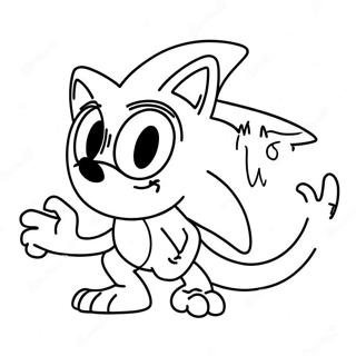 Monster Sonic Coloring Pages