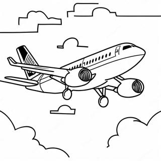 United Airlines Airplane In Flight Coloring Page 51313-41082