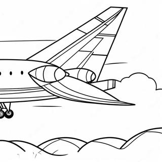 United Airlines Airplane In Flight Coloring Page 51313-41084