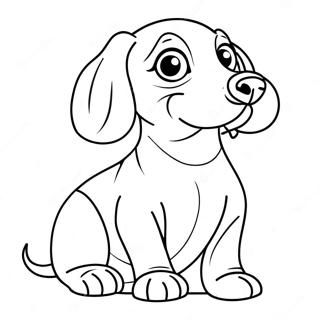 Dachshund Puppy Coloring Page 5131-4272