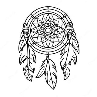 Native American Dreamcatcher Coloring Page 51322-41088