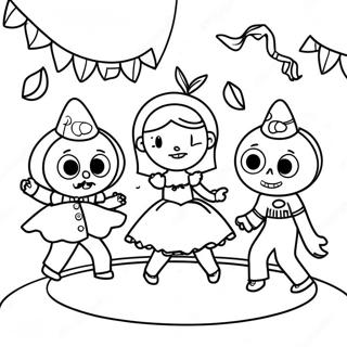 Halloween Dance Coloring Pages